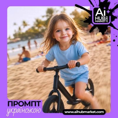 Дитина на пляжі з усмішкою