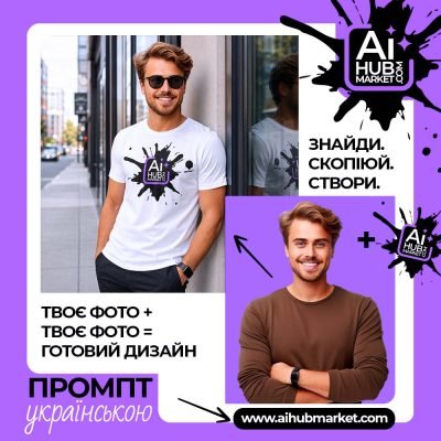 Мокап футболки з принтом на міському фоні