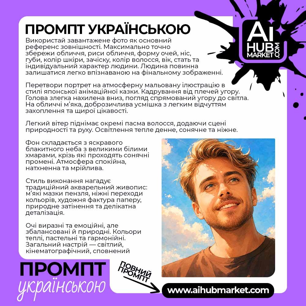 Промпт Мрійник Серед Хмар