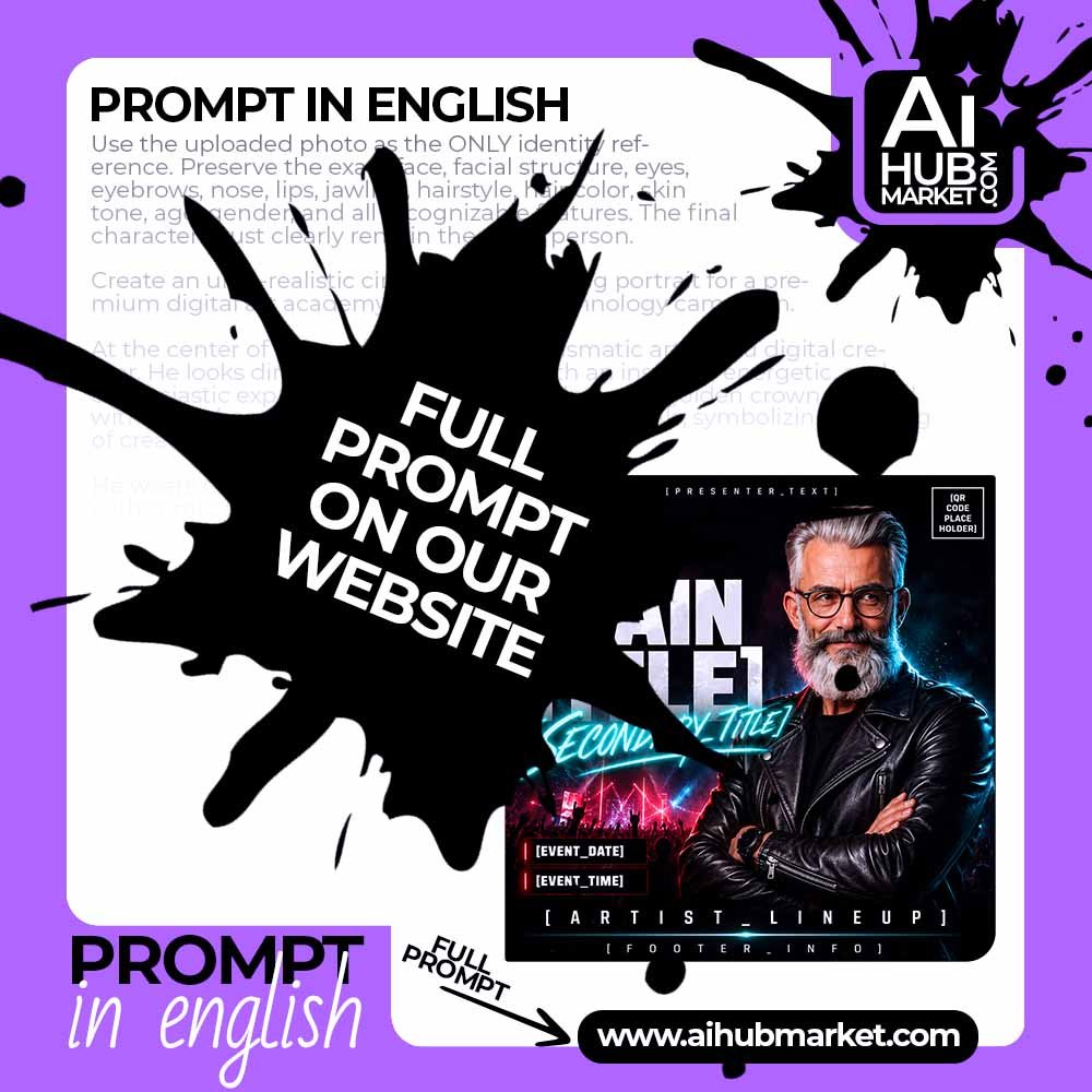 Prompt Neon Club Flyer from Photo