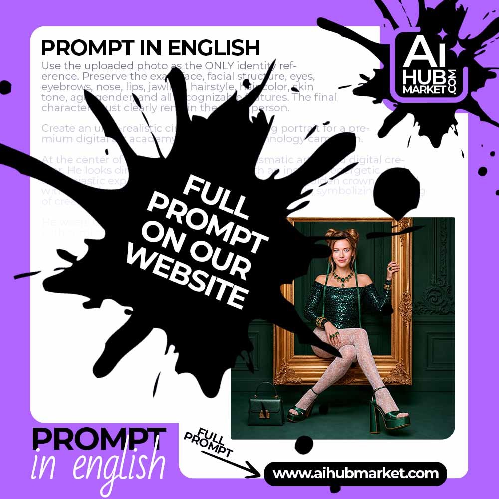 Prompt Photo in a Luxury Emerald Frame