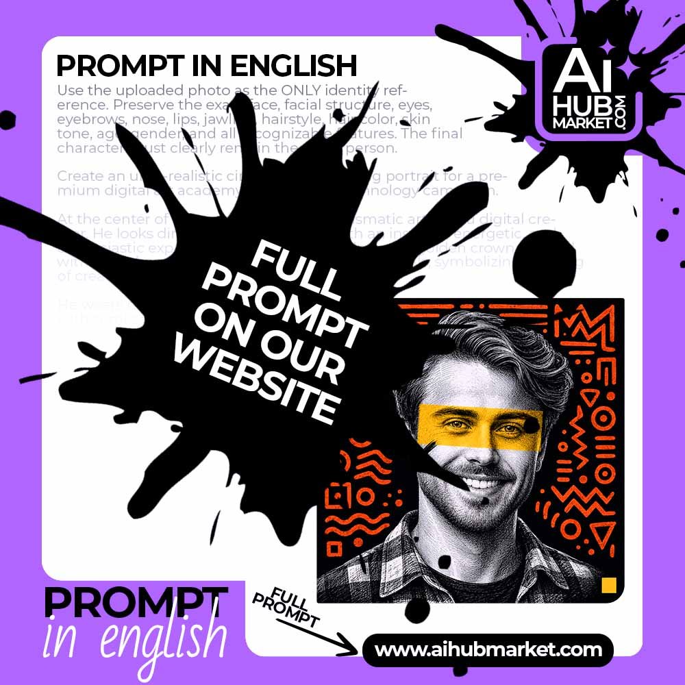 Prompt Photo in Graphic Art Poster Style