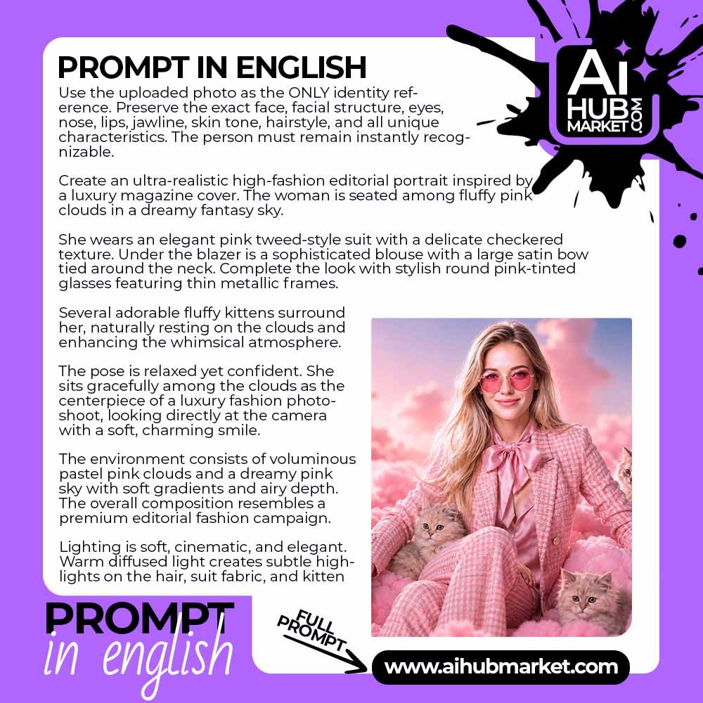 Prompt Pink Cloud Fantasy