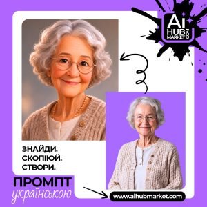 Анімаційний портрет бабусі в стилі Pixar