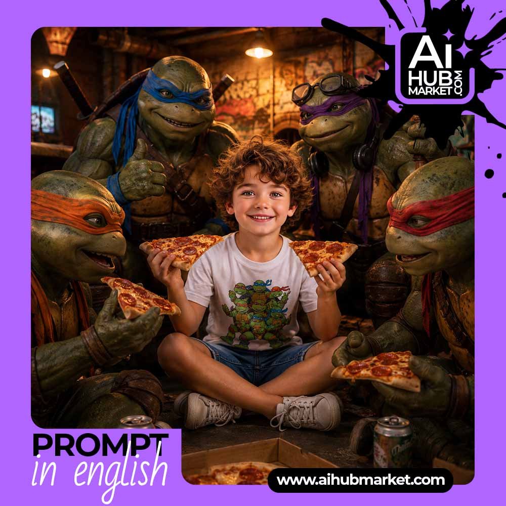 Prompt Pizza With The Ninja Turtles