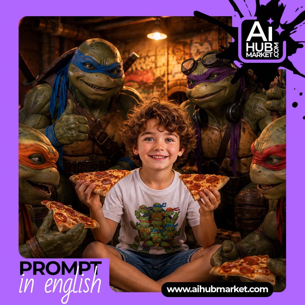 Prompt Pizza With The Ninja Turtles
