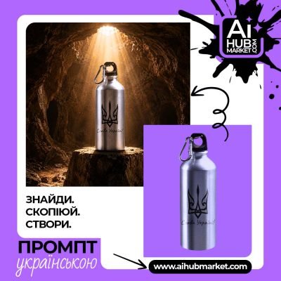 Пляшка-артефакт у промені світла в печері
