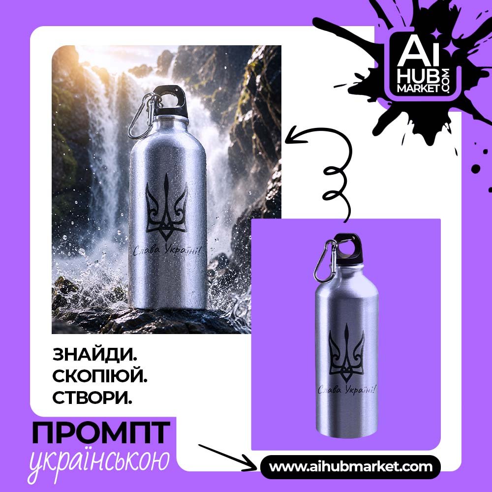 Промпт Пляшка Біля Водоспаду