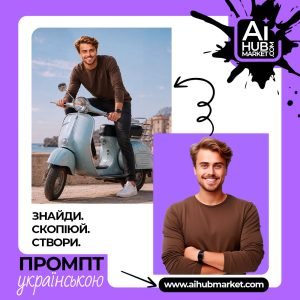 Людина на скутері біля моря