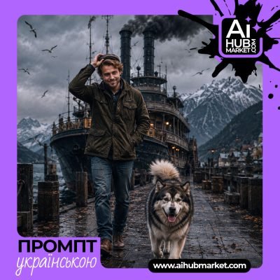 Чоловік на фоні старого корабля