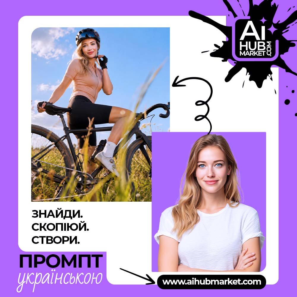 Промпт Польова Фотосесія Велосипедистки