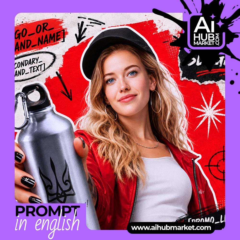 Prompt Pop-Art Product Promo Poster from Photo