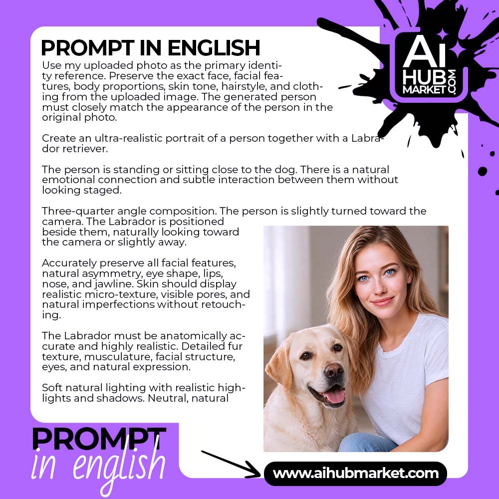 Prompt Portrait with a Labrador