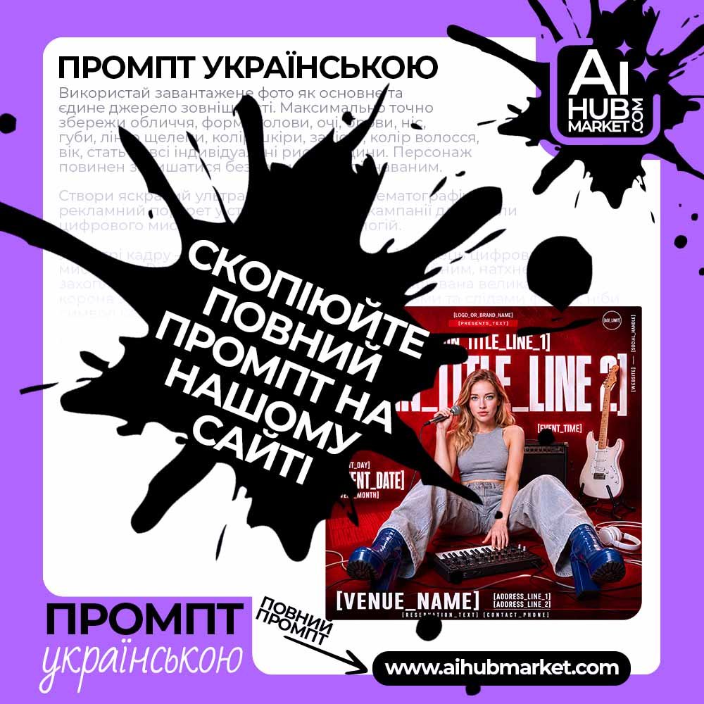 Промпт Постер karaoke night із музичним реквізитом