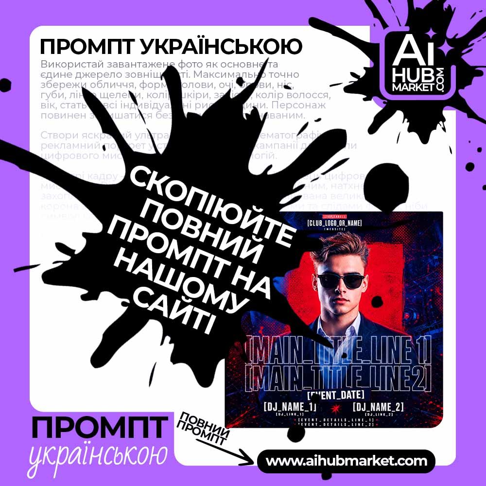 Промпт Постер Нічного Клубного Артиста