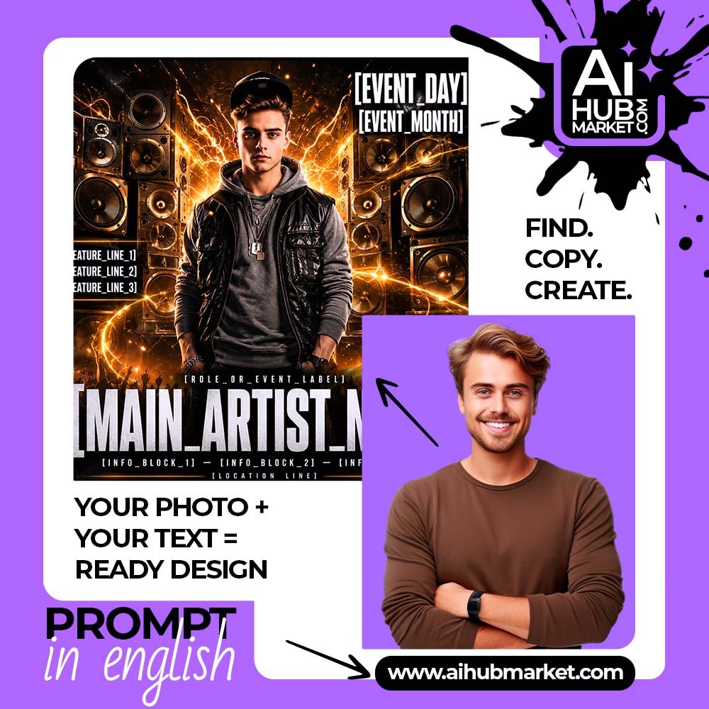 Prompt Premium Club Artist Flyer from Photo
