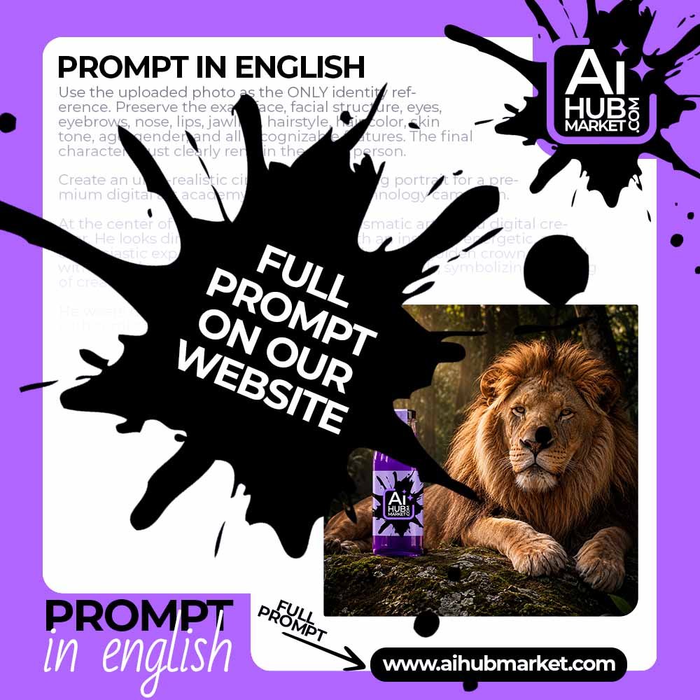 Prompt Premium Lion Product Ad