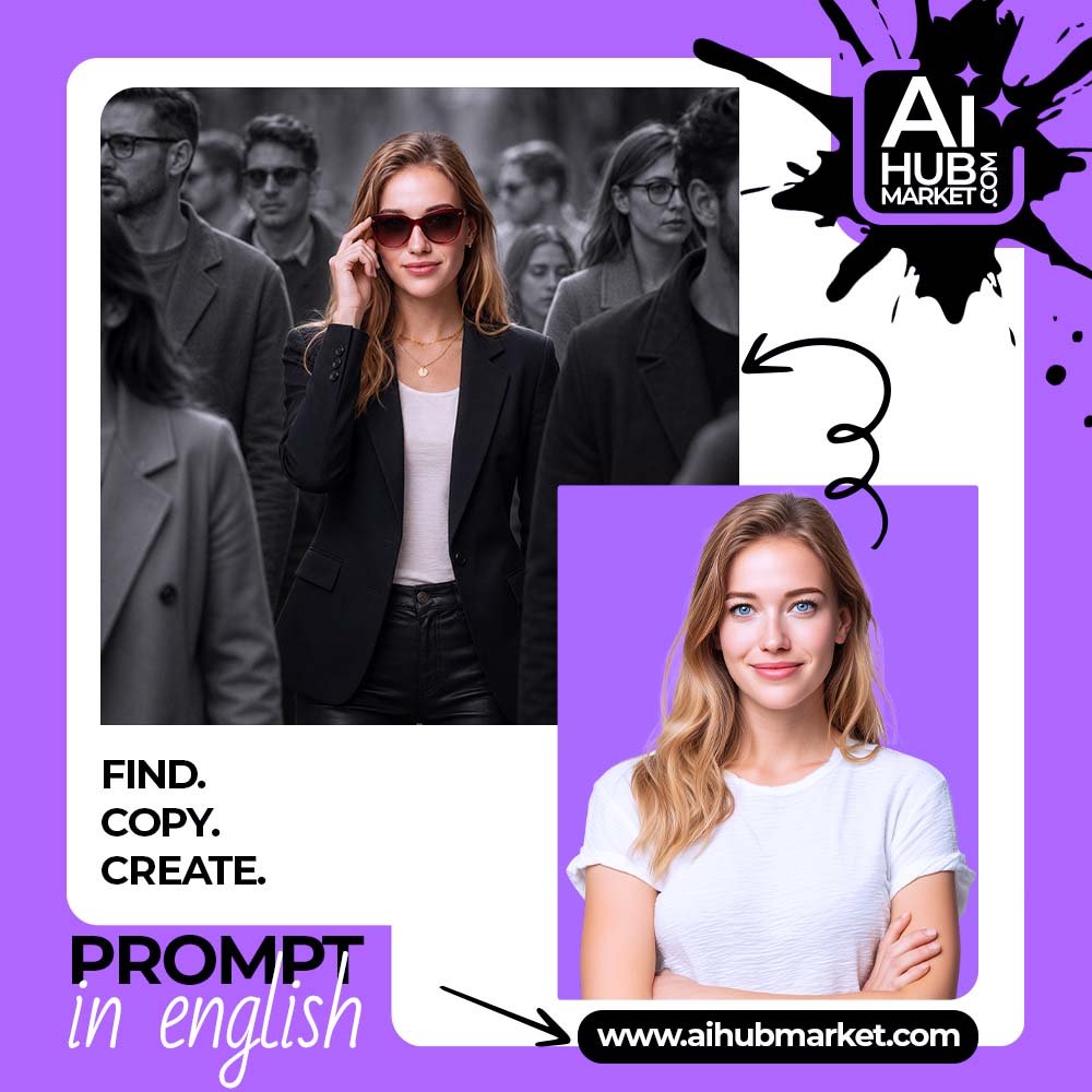Prompt Premium Optical Ad with Person Photo