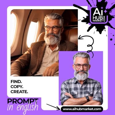 A sophisticated man sitting in a private jet, showcasing luxury and elegance.