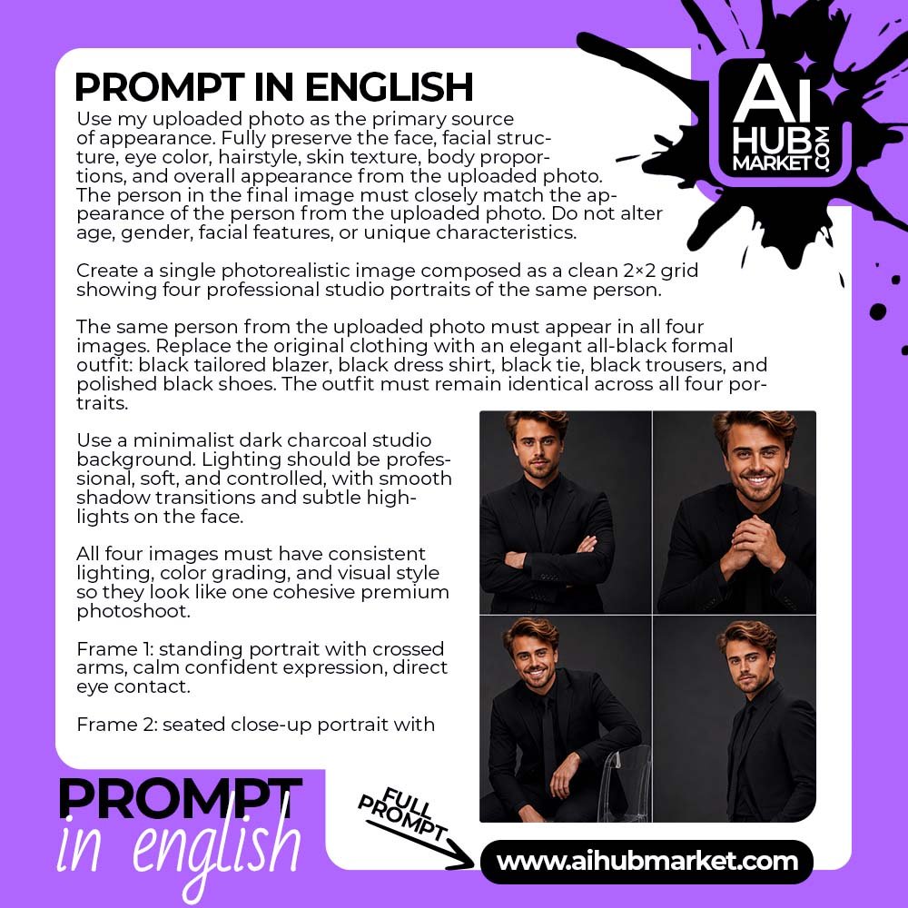 Prompt Premium Studio Photoshoot