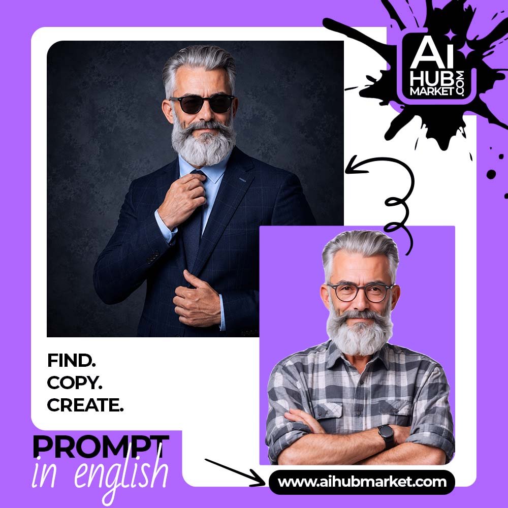 Prompt Prestige Business Portrait with Sunglasses from Photo