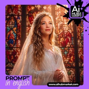 Prompt Queen of Light in the Cathedral — generation result example