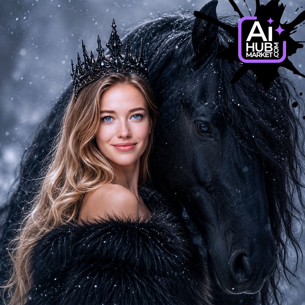 Prompt Queen with a Horse from Photo
