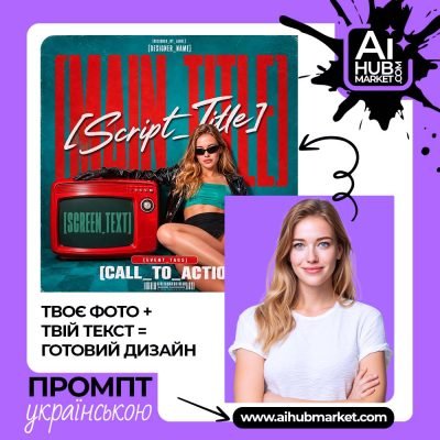 Ретро-клубний постер із червоним телевізором