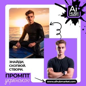 Чоловік на дошці для серфінгу на фоні заходу сонця