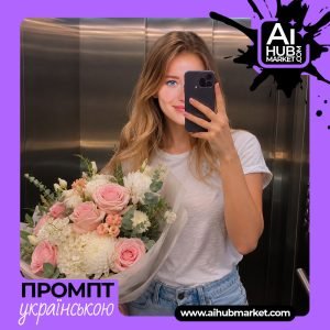Селфі дівчини з квітами