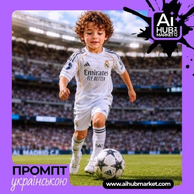 Спортивна фотографія дитини у футбольній формі