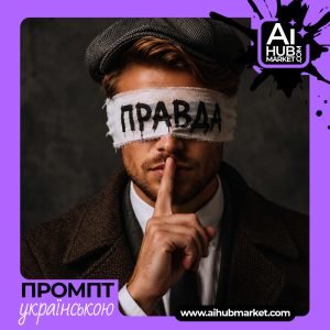 Портрет чоловіка з написом 'ПРАВДА' на пов'язці