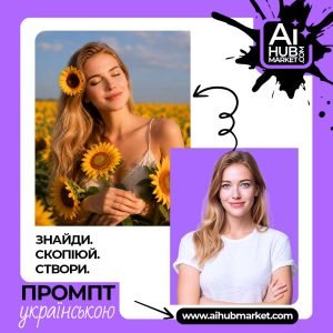 Жінка серед соняшників з усмішкою