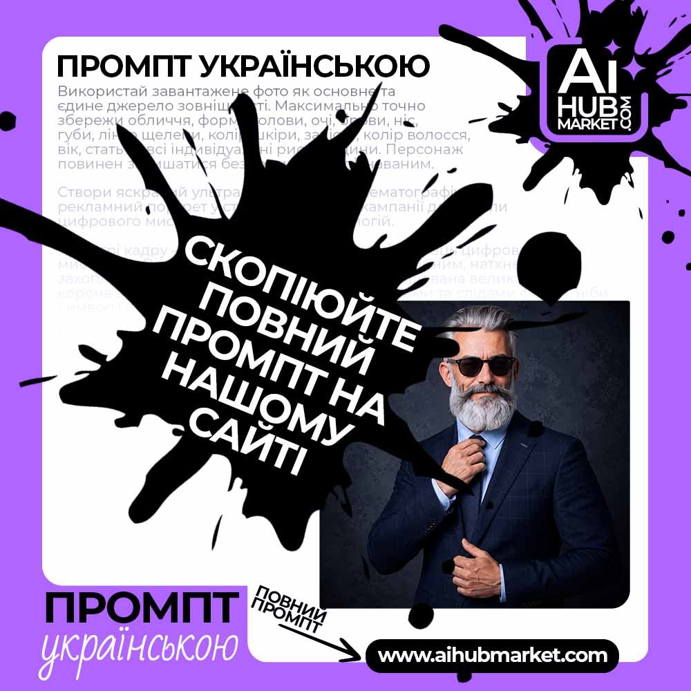 Промпт Статусний бізнес-портрет у окулярах з фото