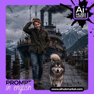 Prompt Steampunk Pier Walk — generation result example