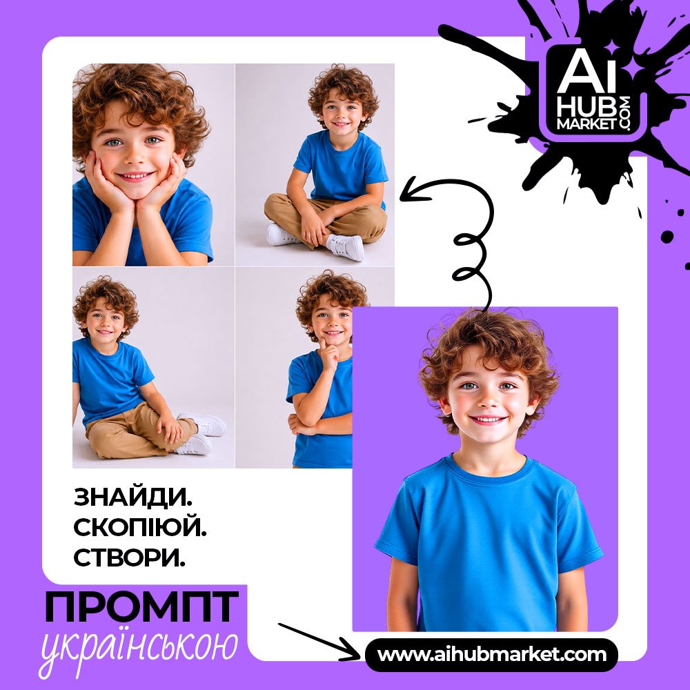 Промпт Студійний Колаж Дитини