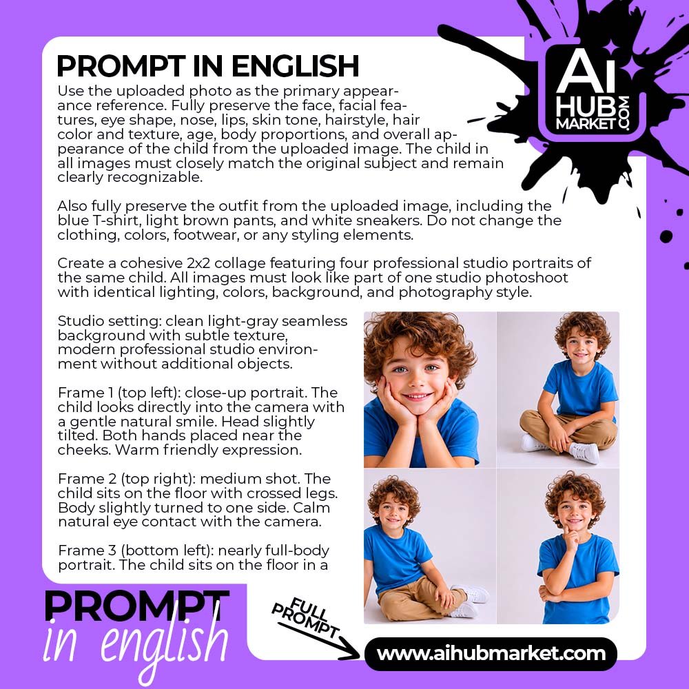 Prompt Studio Child Portraits