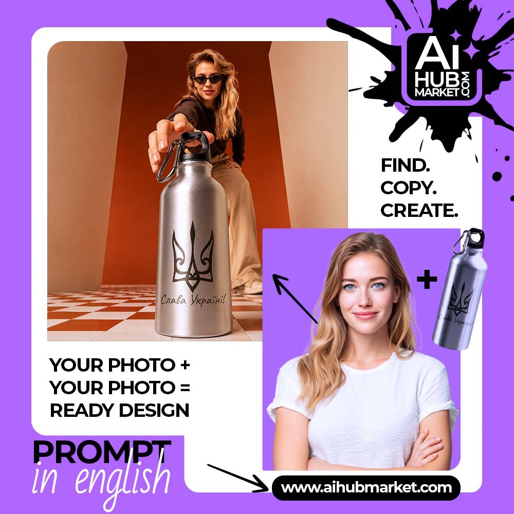 Prompt Studio Poster with Product and Model