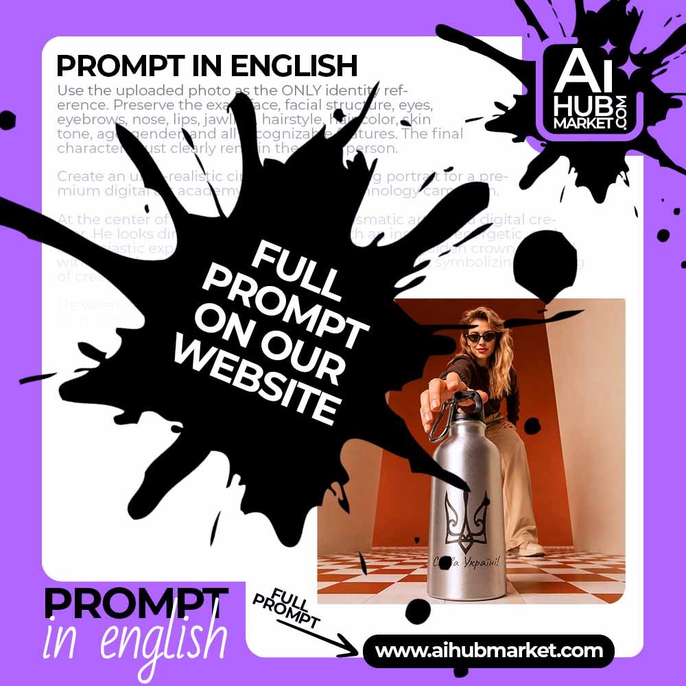 Prompt Studio Poster with Product and Model