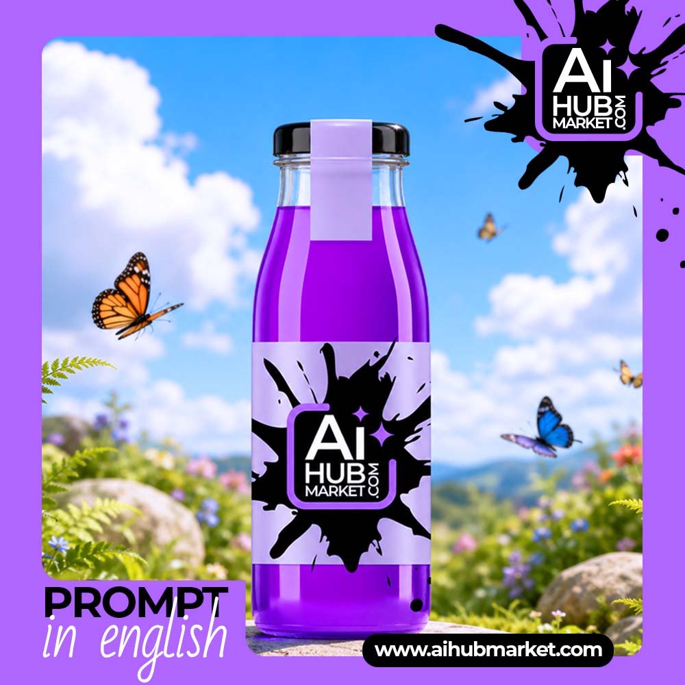 Prompt Sunny Meadow Product Scene from Product Photo