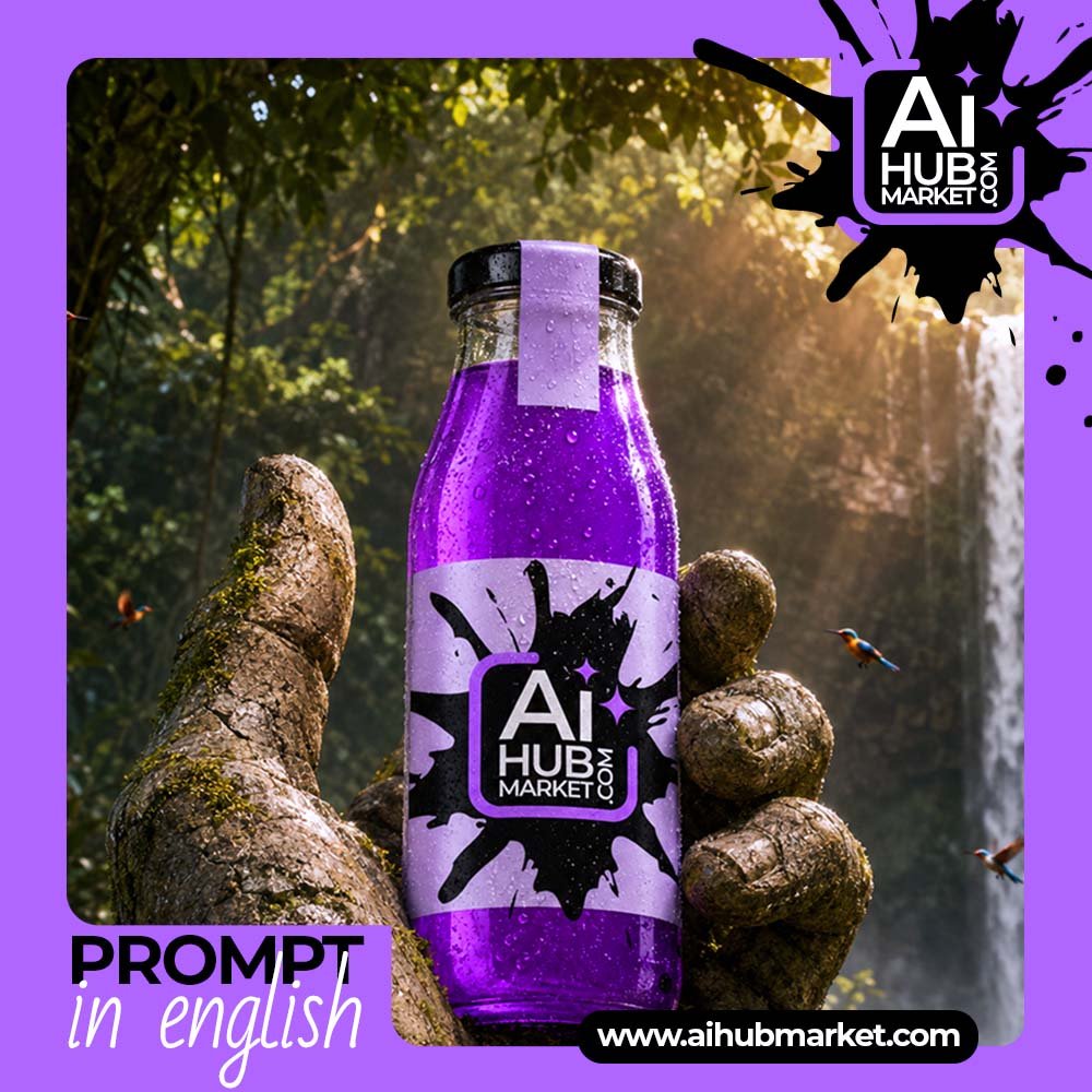 Prompt Tropical Stone Hand Scene for Product