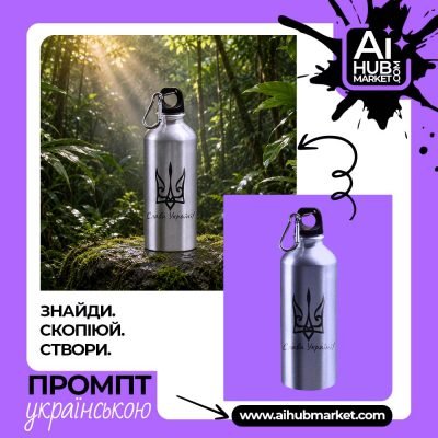 Тропічний фон з пляшкою води