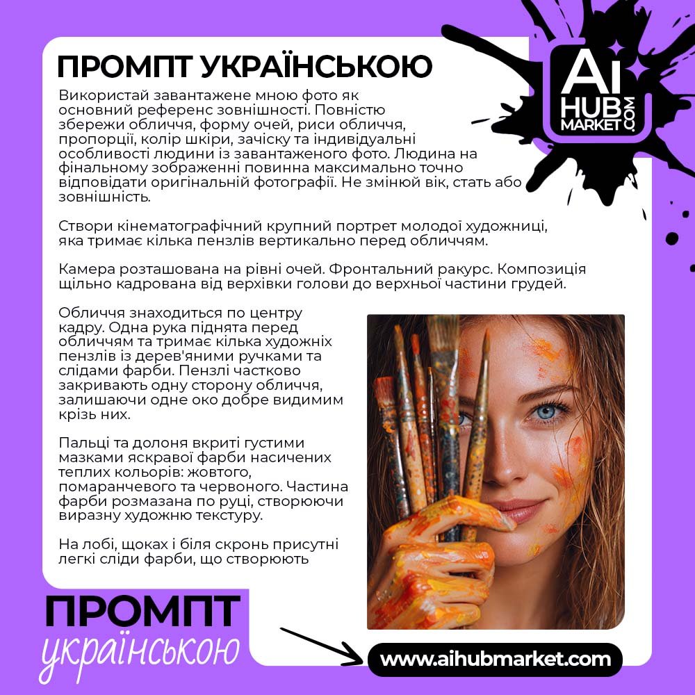 Промпт Творчий Арт-Портрет Художниці