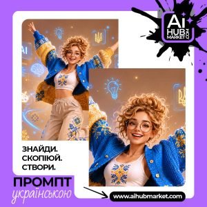 Яскрава українська дівчина в 3D стилі