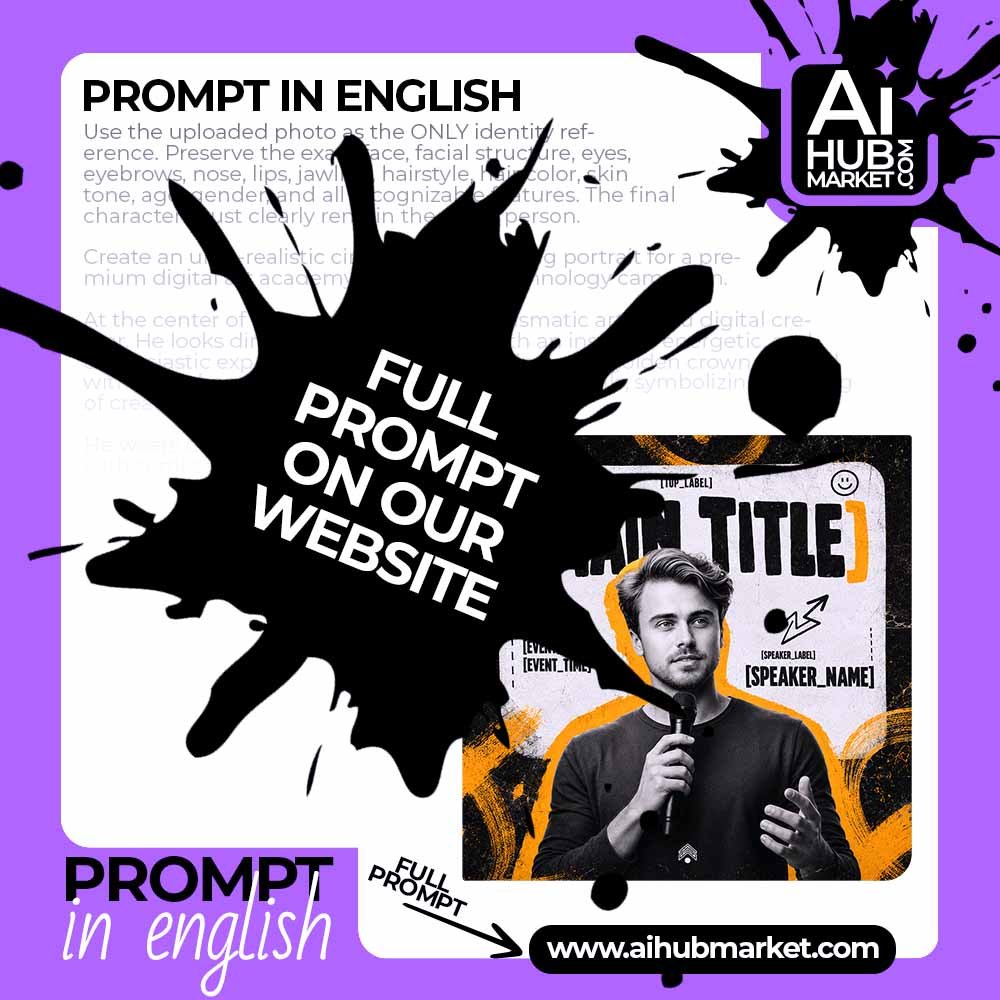 Prompt Urban Speaker Poster with Microphone