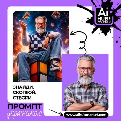 Промпт Володар Куба Головоломки на фоні з кубиками Рубіка