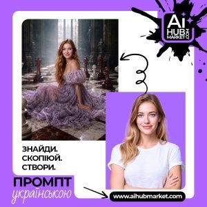 Молода жінка в фіолетовій сукні на фоні шахової дошки