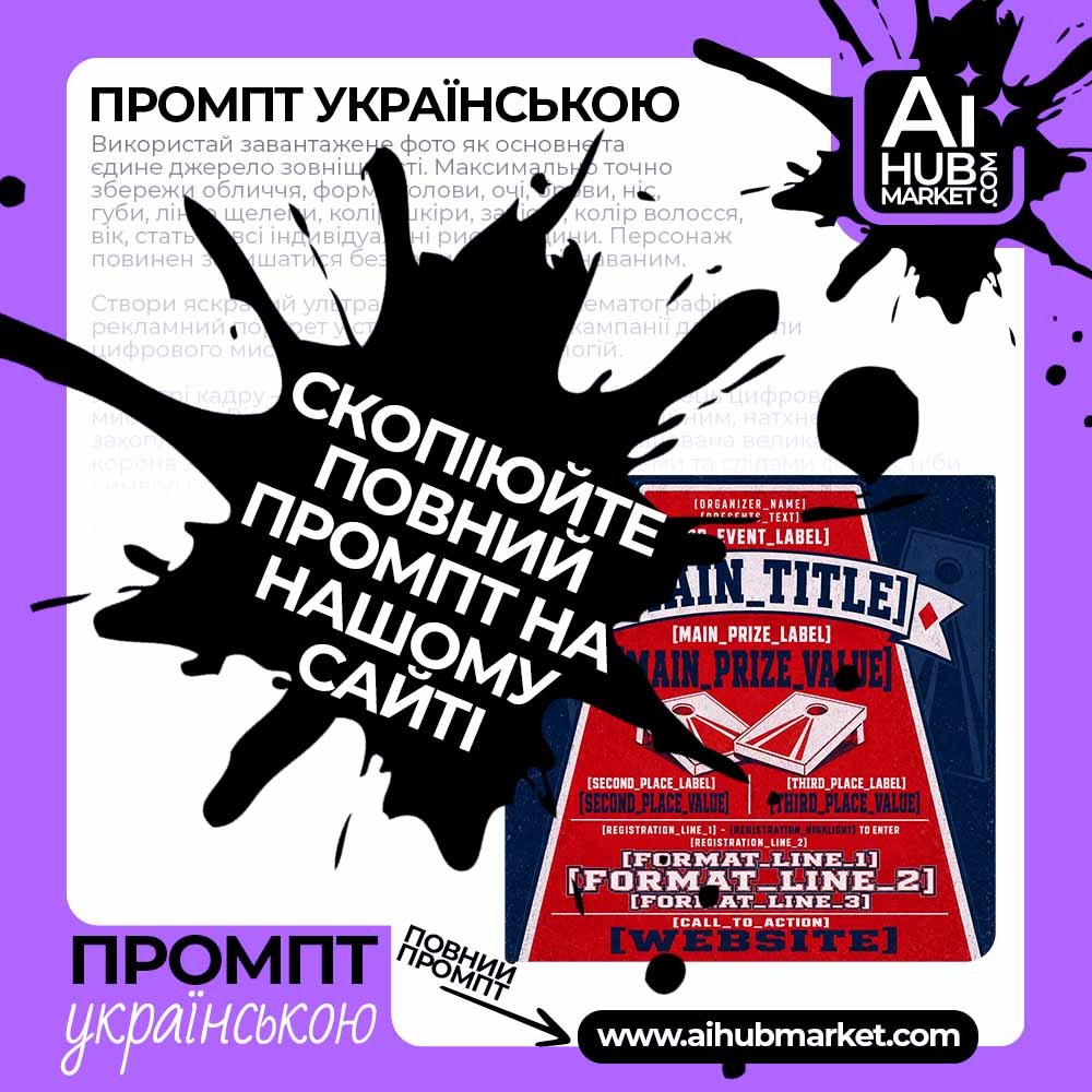Промпт Афіша cornhole турніру