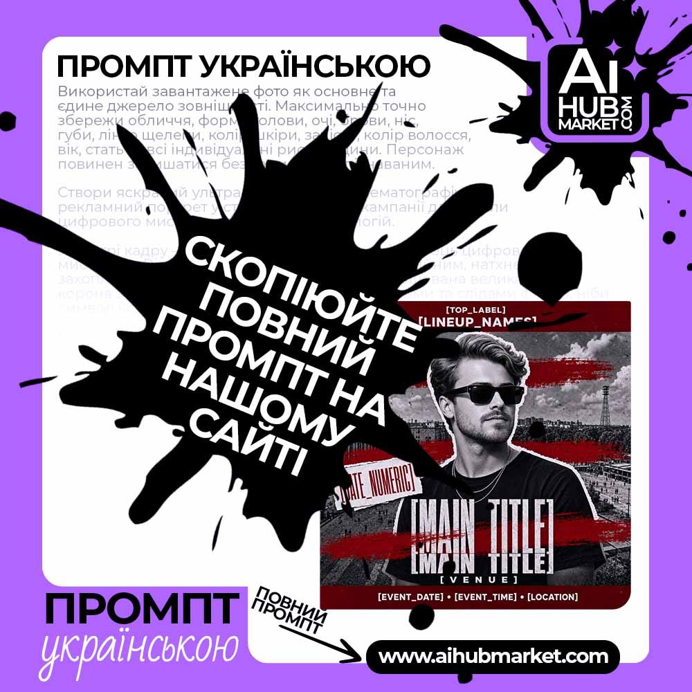 Промпт Афіша музичної події в газетному стилі