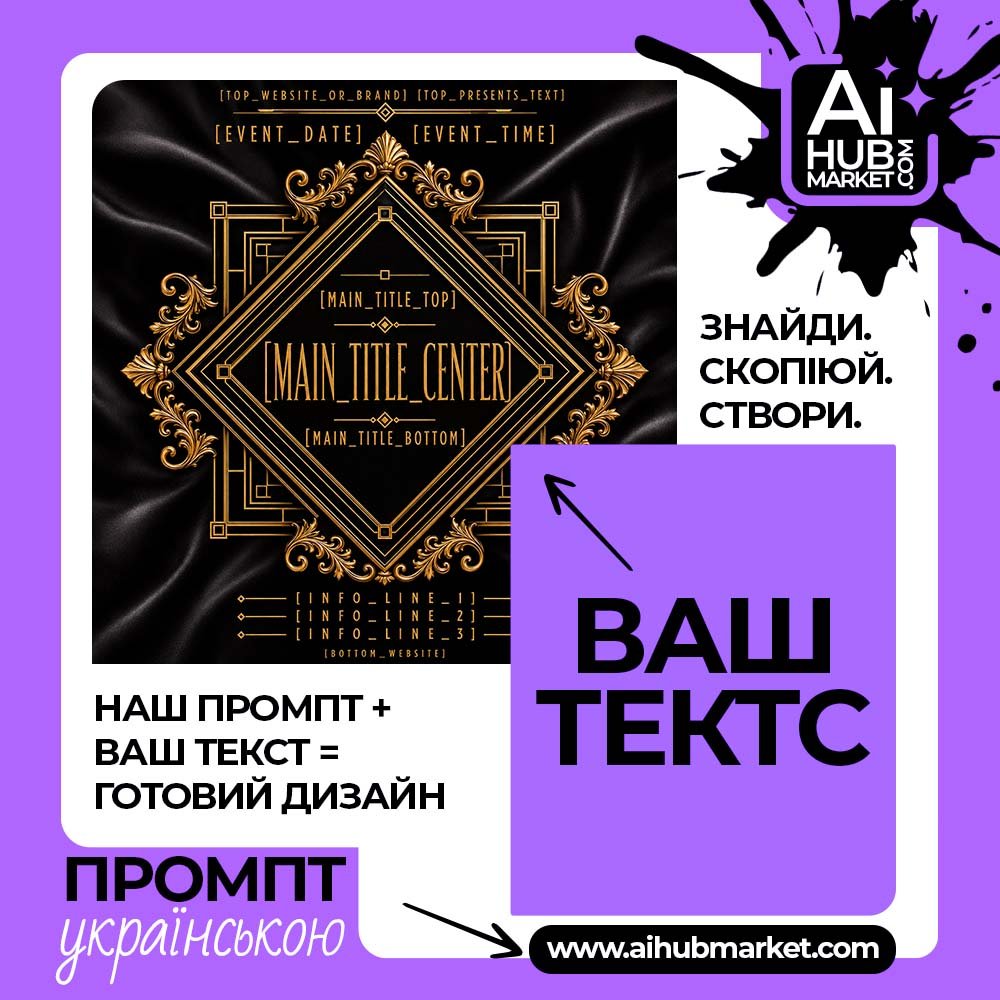 Промпт Арт-деко флаєр Gatsby вечірки